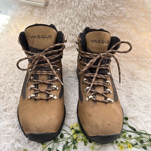 Vasque Women’s Hiking Ankle Boots Lace up in Olive Brown Leather sz 9 US - Picture 2 of 12